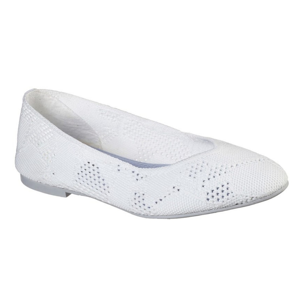Skechers Cleo Knitty White Women's Ballet Flats Size 8